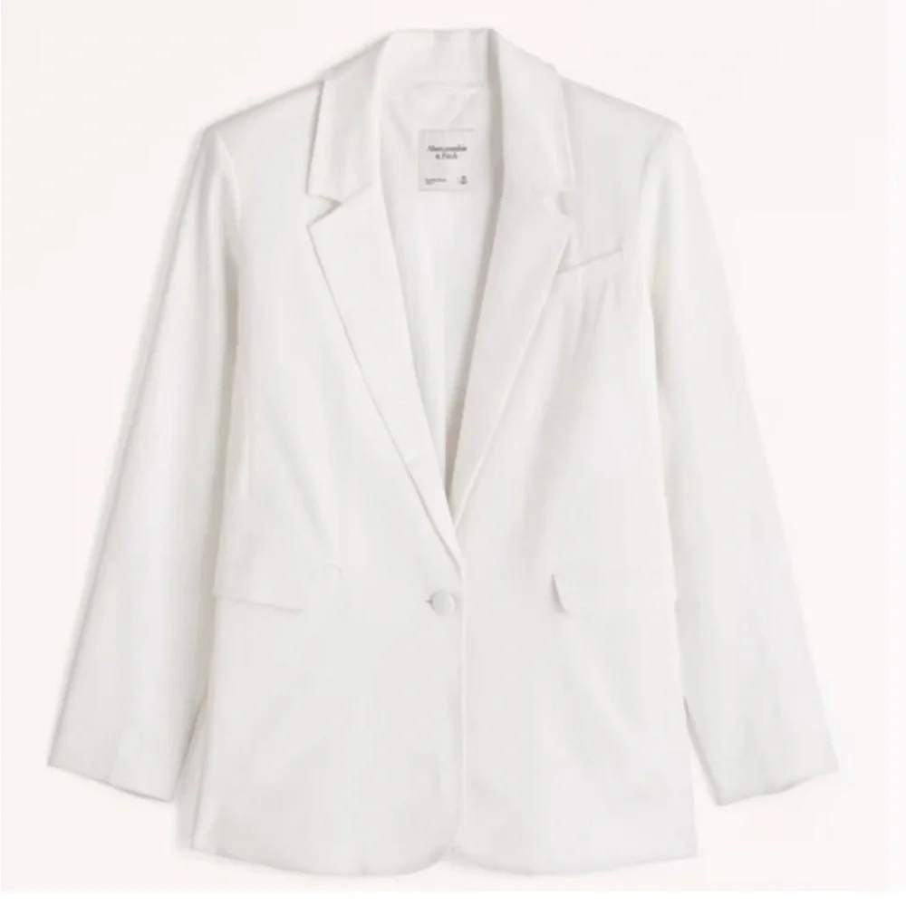 Abercrombie & Fitch NWT White Linen Blend Blazer - Picture 14 of 14
